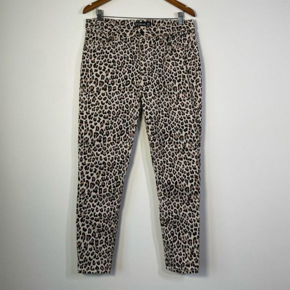 Design Lab?Womens Leopard?Print Skinny pants Sz 32